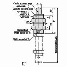 Eccentric angle adaptor OP-010RB