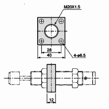 Square flange OP-040EB