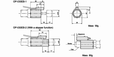 Holder with a switch OP-030EB