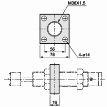 Square flange OP-040UB